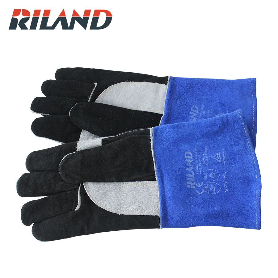 

RILAND Safety Welding Gloves leather heat insulation Welding Protective