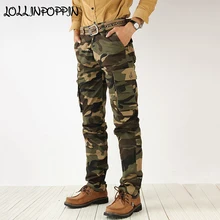 Мужские камуфляжные брюки-карго multi-карманы военных Стиль с камуфляжным принтом брюки карго мужские тактические армейские брюки