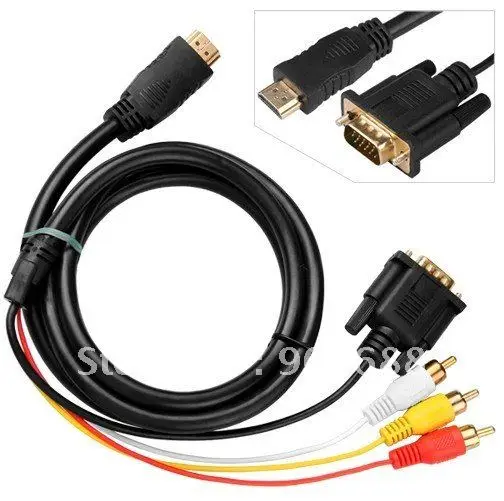 HDMI to VGA 3 RCA Adapter Converter Cable 1080p HDTVcable motoadapter