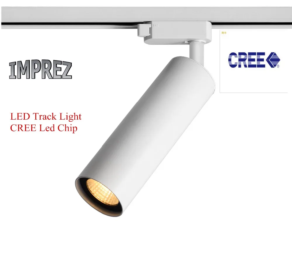

Aluminum CREE COB RA>80 Led Tracking Lamp Spot Rail Light Modern Home Ceiling Spotlights art gallery exhibition store lighting