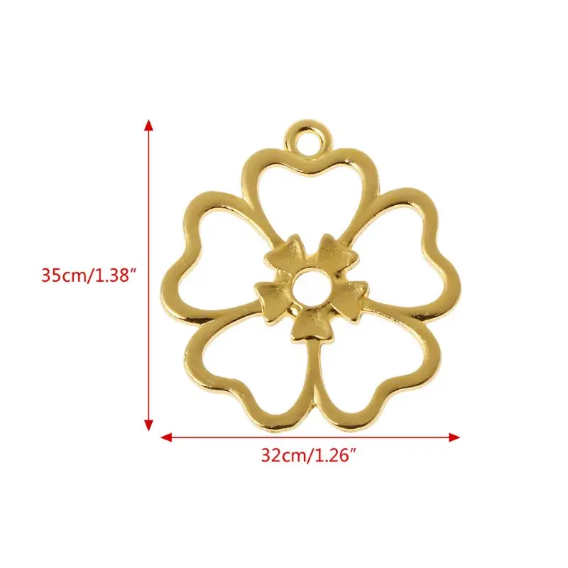 5 шт. цветок смолы пустая рамка кулон открытая установка кабошона без рамки ювелирных изделий