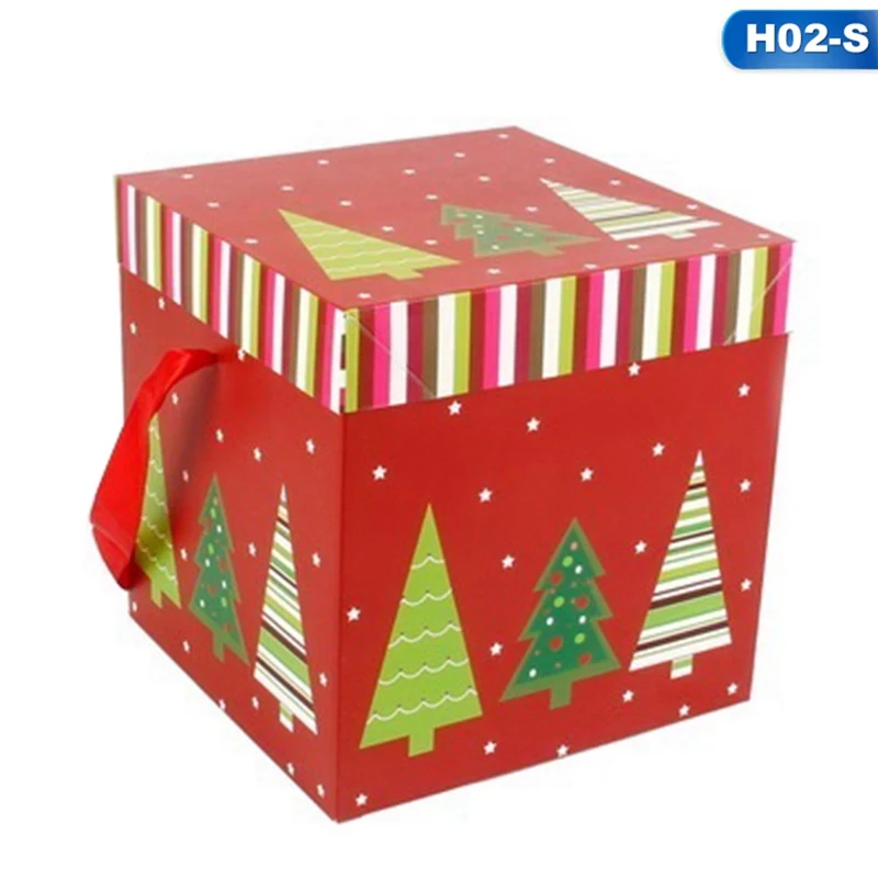 Милая 1 шт. квадратная коробка для конфет, держатели для рождественской вечеринки, бумажные подарочные коробки, упаковочная сумка, декор на день рождения, Рождественский Декор, DIY, Подарочный чехол