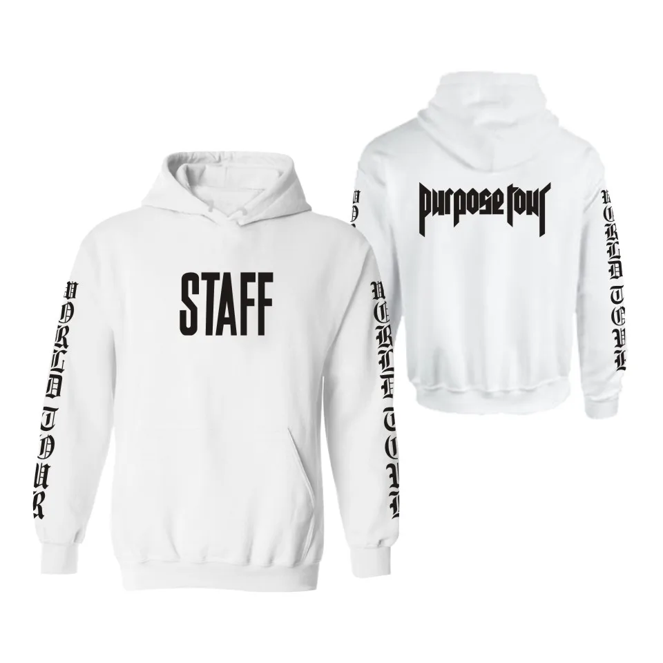 Fashion Brand Design Justin Bieber Purpose Tour Hoodies Pullover Printed Men Women Sport Hip Hop Style Hooded Sweatshirts Tops