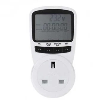 

250V 13A UK Plug Socket Energy Meter Electricity Watt Voltage Amps Usage Frequency Monitor Analyzer Power Manage