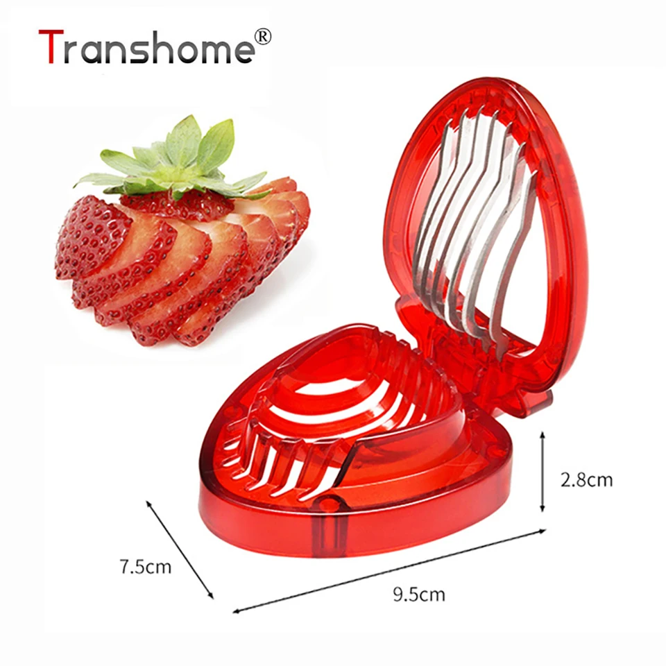 Transhome 1pcs Strawberry Slicer Paring Knives Fruit Carving Knife