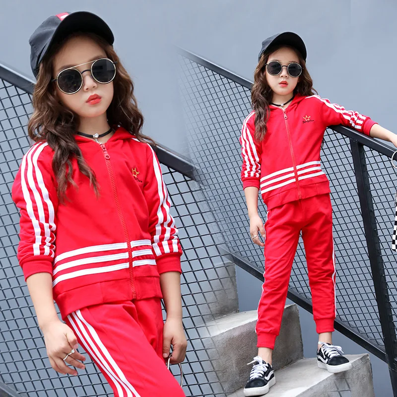 Spring autumn 3 12Years Girl Clothing Set High Qulity Kids Toddler