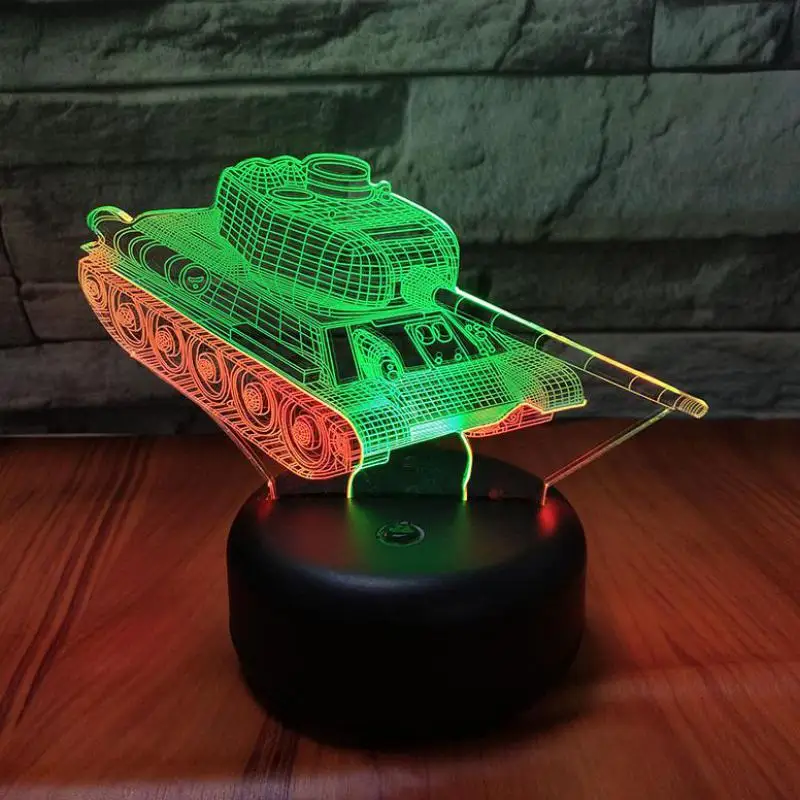 Candeeiros de Mesa Lâmpada de Mesa Decoração do Quarto das Crianças 3d para Sala de Estar Luz da Noite Recipiente Carro Estéreo Quarto Lâmpada Led Criativo 3d 3 Cheap Luminárias de mesa