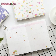 Милый блокнот из искусственной кожи 365 дней дневник с расписанием книга мороженое Полярный Медведь узор еженедельные канцелярские принадлежности