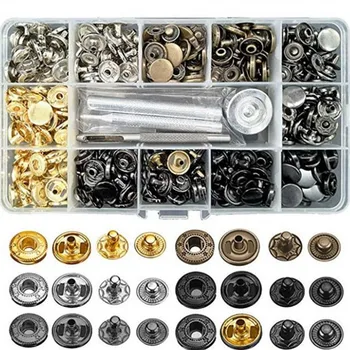 

120Sets/Pack Copper Leather Repairing Decor Rivets Metal Fastener Button Press Studs Fixing Tools DIY Craft Fashion Quality NEW