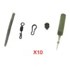 10 Sets Carp Fishing Rig Kit Fishing Swivel Snaps Fishing Helicopter Rig Hook Sleeve Fishing Accessories ► Photo 2/6