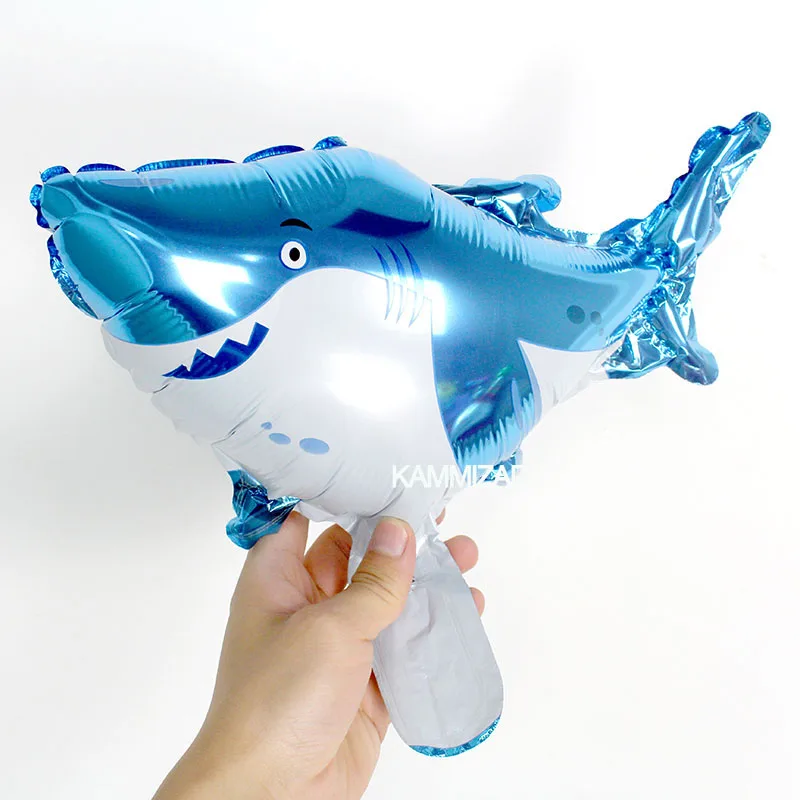 

KAMMIZAD Jaws Balloons 50pcs/lot Mini Cartoon Aluminium Foil Inflatable Children Birthday Party Globos Casual Toy Supplies