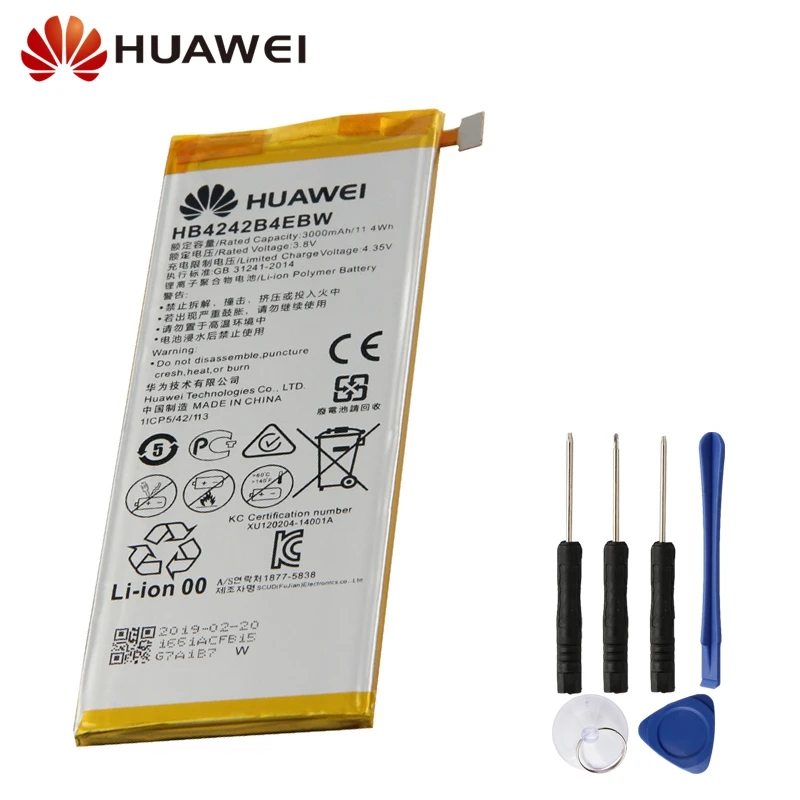 Original Replacement Phone Battery For Huawei Honor 6 4X H60-L01 H60-L02 H60-L11 H60-L04 HB4242B4EBW Authenic Battery 3000mAh Original Replacement Phone Battery For Huawei Honor 6 4X H60-L01 H60-L02 H60-L11 H60-L04 HB4242B4EBW Authenic Battery 3000mAh