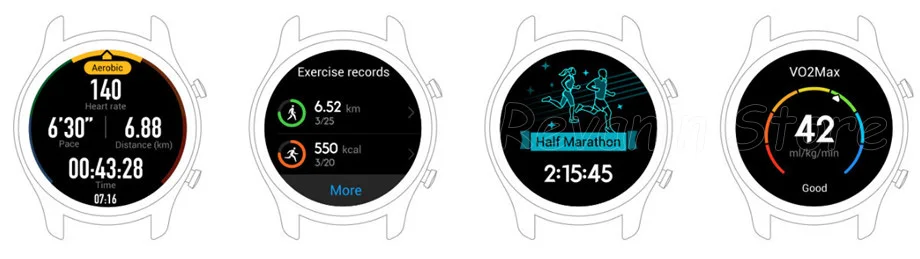 HUAWEI WATCH GT Смарт спортивные часы 1,39 дюймов AMOLED цветной экран Heartrate отчет gps плавание Бег Велоспорт сна монитор Часы