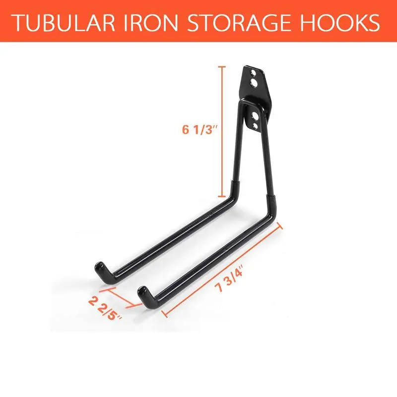 

Heavy Duty Garage Storage Utility Hooks for Ladders & Tools, Wall Mount Garage Hanger & Organizer - Tool Holder U Hook with An