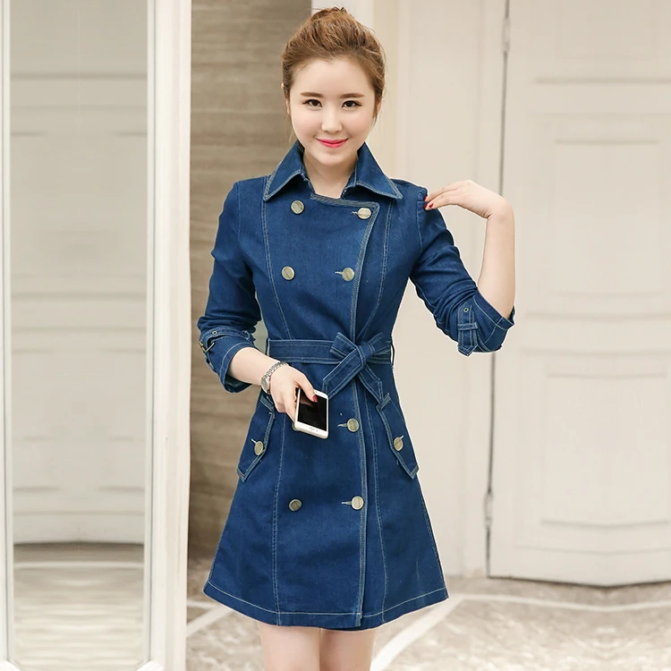 Jean Femmes Manches Longues 2017 2xl Robe Dress À Genou longueur D'été Plus Casual Ds06 Printemps Size Robes Tunique 0qqrFIw