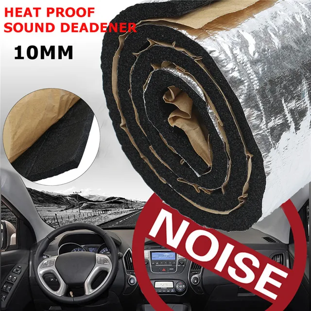 10mm Car Van Insulation Noise Sound Deadening Hood Heat Proofing 55cmx100cm Foam Insulation