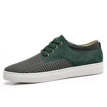 

New Nice Spring Autumn Men Shoes Casual Male Footwear For Men Canvas Leather Flat Men Fashion Zapatos Hombre Plus Size 28-68