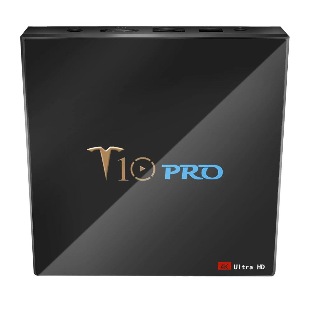 T10 PRO Smart Android 8,1 tv Box S905X2 Четырехъядерный 4K UHD 4 Гб+ 64 ГБ tv Box двухдиапазонный WiFi Bluetooth 4,1 HD медиаплеер светодиодный экран