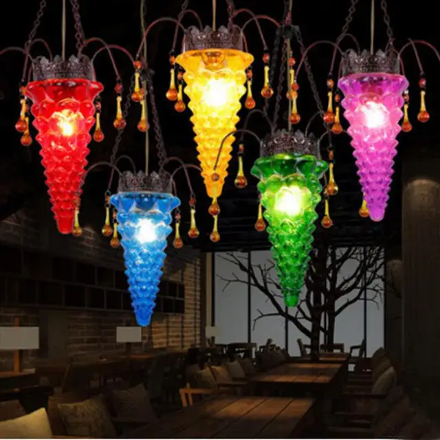 farbige glaspendelleuchten multi tiffany stücke paprika bar licht mexiko traditionellen farbige glas pendelleuchte cafe restaurant lampe ländlichen land farbige glaspendelleuchten multi tiffany stücke paprika bar licht mexiko traditionellen farbige glas pendelleuchte cafe restaurant lampe ländlichen land