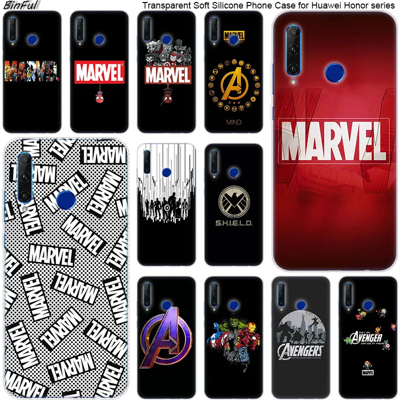 

Luxury Marvel Comics Soft Silicone Phone Case for Huawei Honor 20 20i 10 9 8 Lite 8X 8C 8A 8S 7S 7A Pro View 20 Fashion Cover
