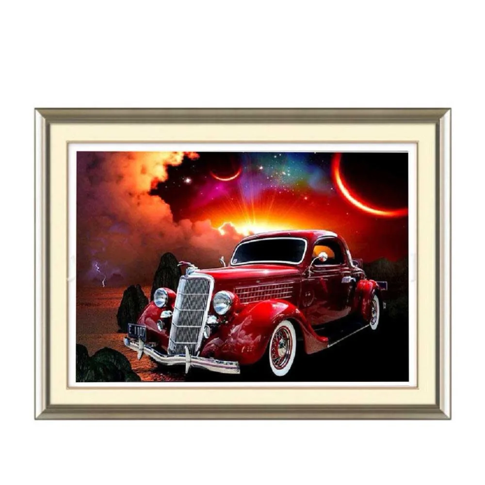 

5D diy diamond painting partial drill attractive car cross stitch kit mosaic decoration home decor