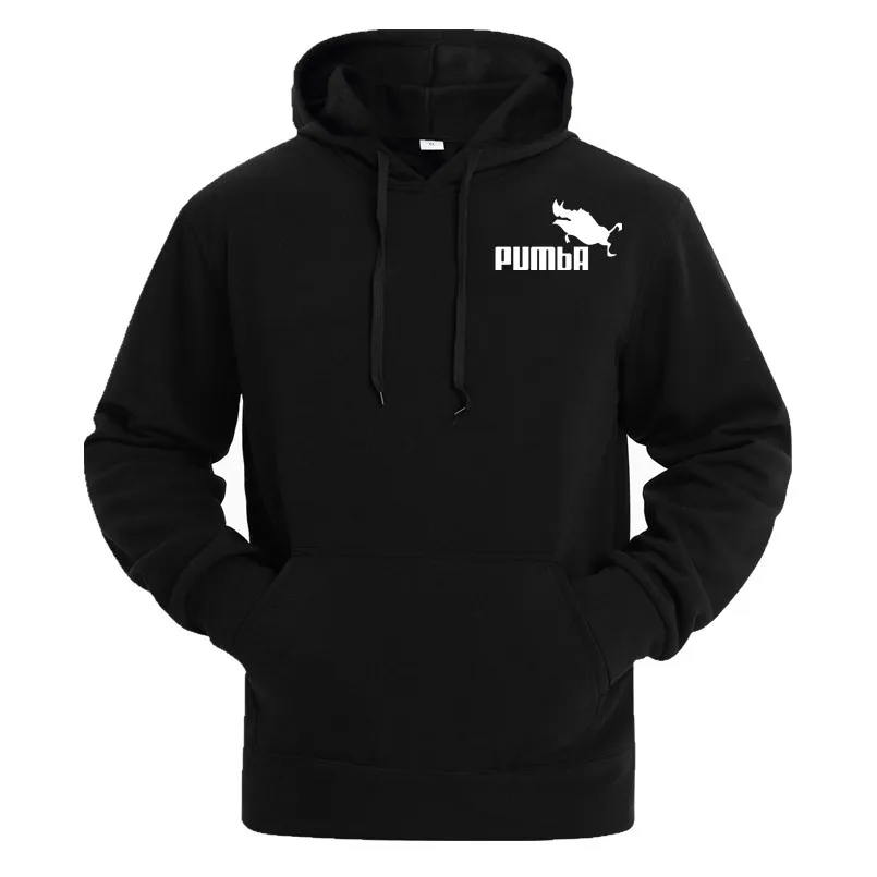 2018 hot black hooded sweatshirt and Hoody mens clothing brand pomba hoodies and sweatshirts 3XL wild Pumba free shipping