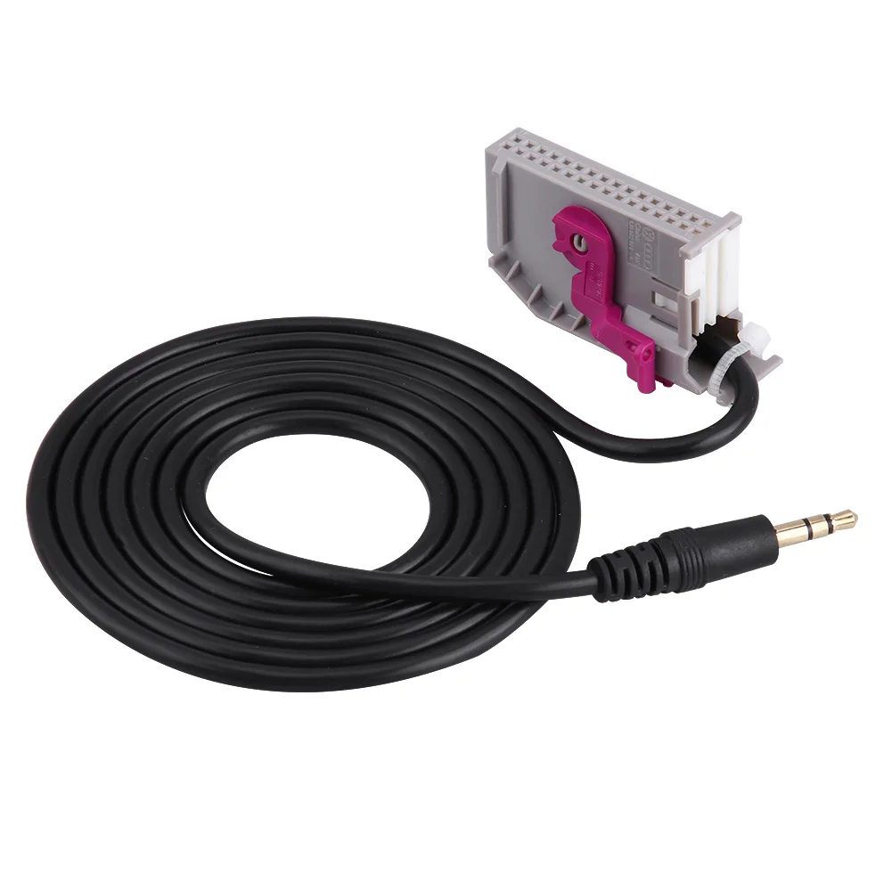 SOONHUA Retrofit Adapter Cable Car Navigation 3.5mm Jack Aux-In Audio Cables Adapter With Removal Tool Keys For Audi RNSE Stereo