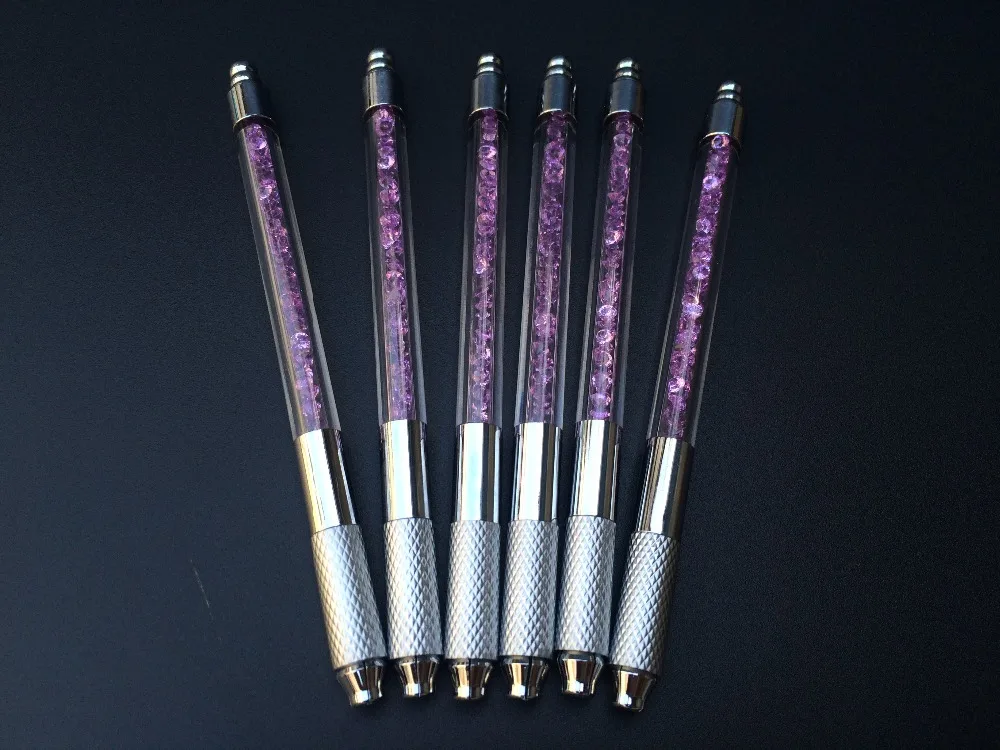 50PCS 3D Microblading Eyebrow Embroidering Pen Two Kind Needle Available Permanent Makeup Manual Tattoo Pen Machine