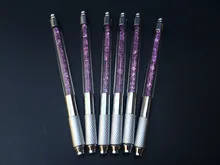 50PCS 3D Microblading Eyebrow Embroidering Pen Two Kind Needle Available Permanent Makeup Manual Tattoo Pen Machine
