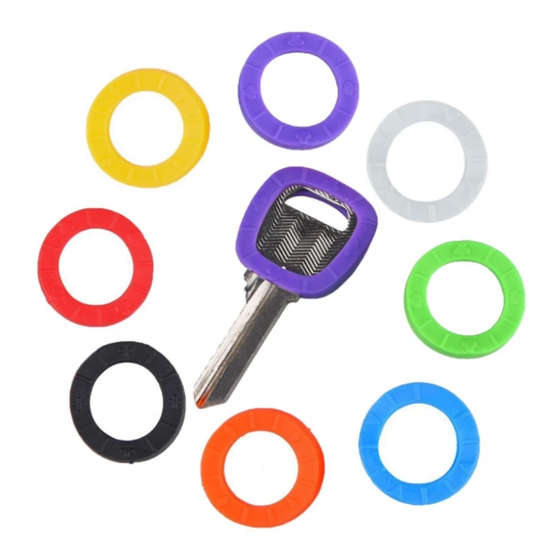 

New Color Hollow Environmental Protection Multi Color Rubber Soft Key Locks Keys Cap Key Covers Topper Keyring