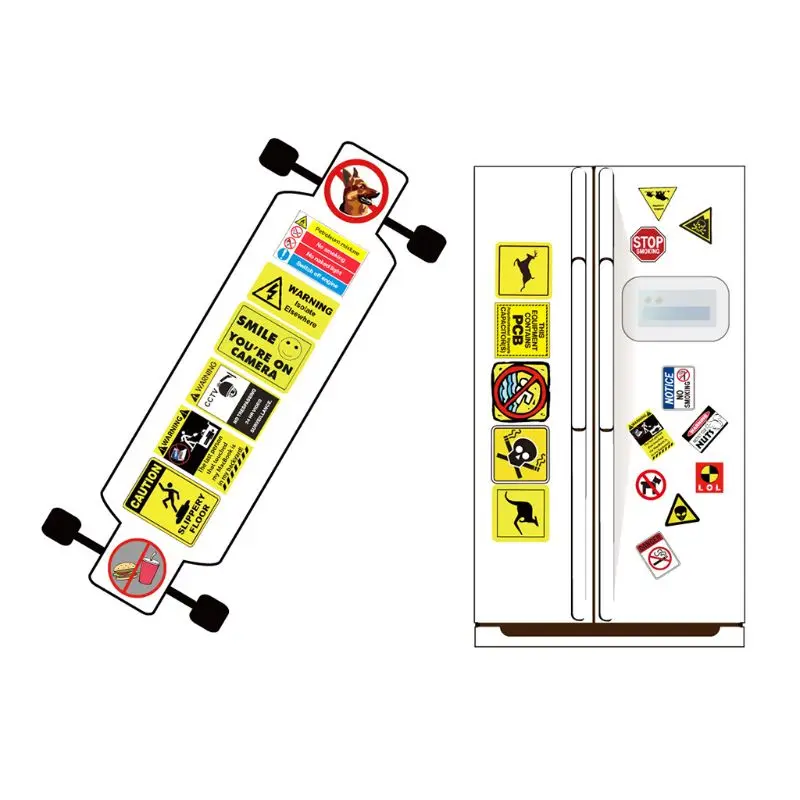 50 PCS Impermeabile di Protezione Solare IN PVC Avvertimento Il Divieto Della Decalcomania Pasters Divertente Rimovibile Auto Del Computer Valigia Adesivi Graffiti