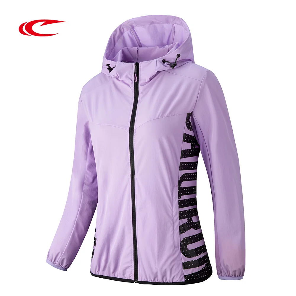 

SAIQI Women Hooded Jackets 2019 Summer Casual Long Sleeved Windbreaker Female Basic Coats Zipper Lightweight Tops 219082