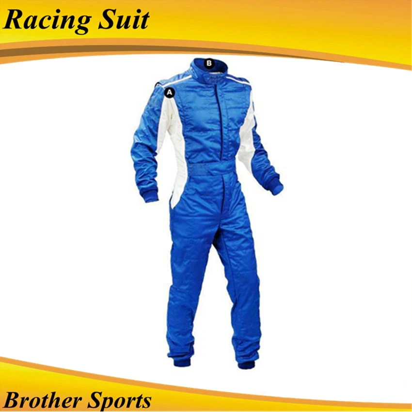 Wholesale price FIA approved two Layer Fire Resistant One Piece fireproof Auto Racing Suits for
