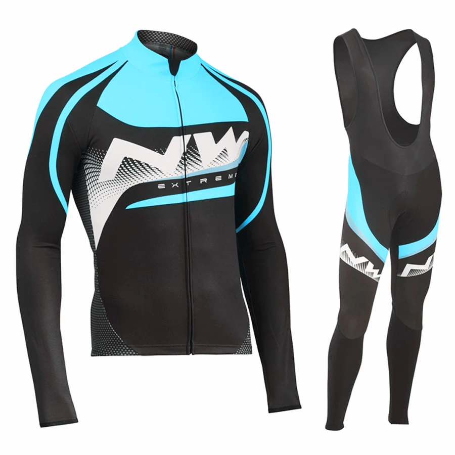 

NW Northwave 2019 Autumn Cycling Jersey long Sleeve Bicycle Cycling Clothing Bike Shirt Maillot Ropa Ciclismo Bib Pants gel pad