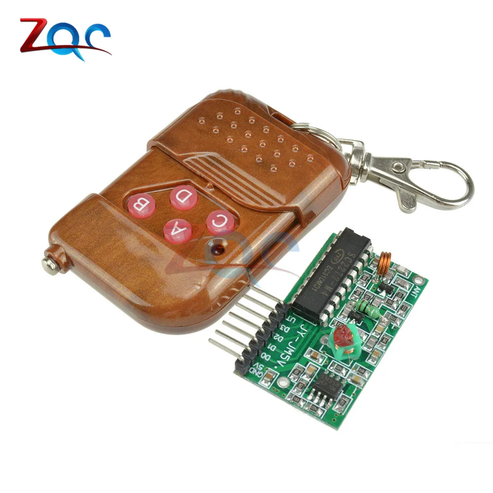 

1set IC 2262/2272 4 Channel 315Mhz Key Wireless Remote Control Kits Receiver Module For Arduino