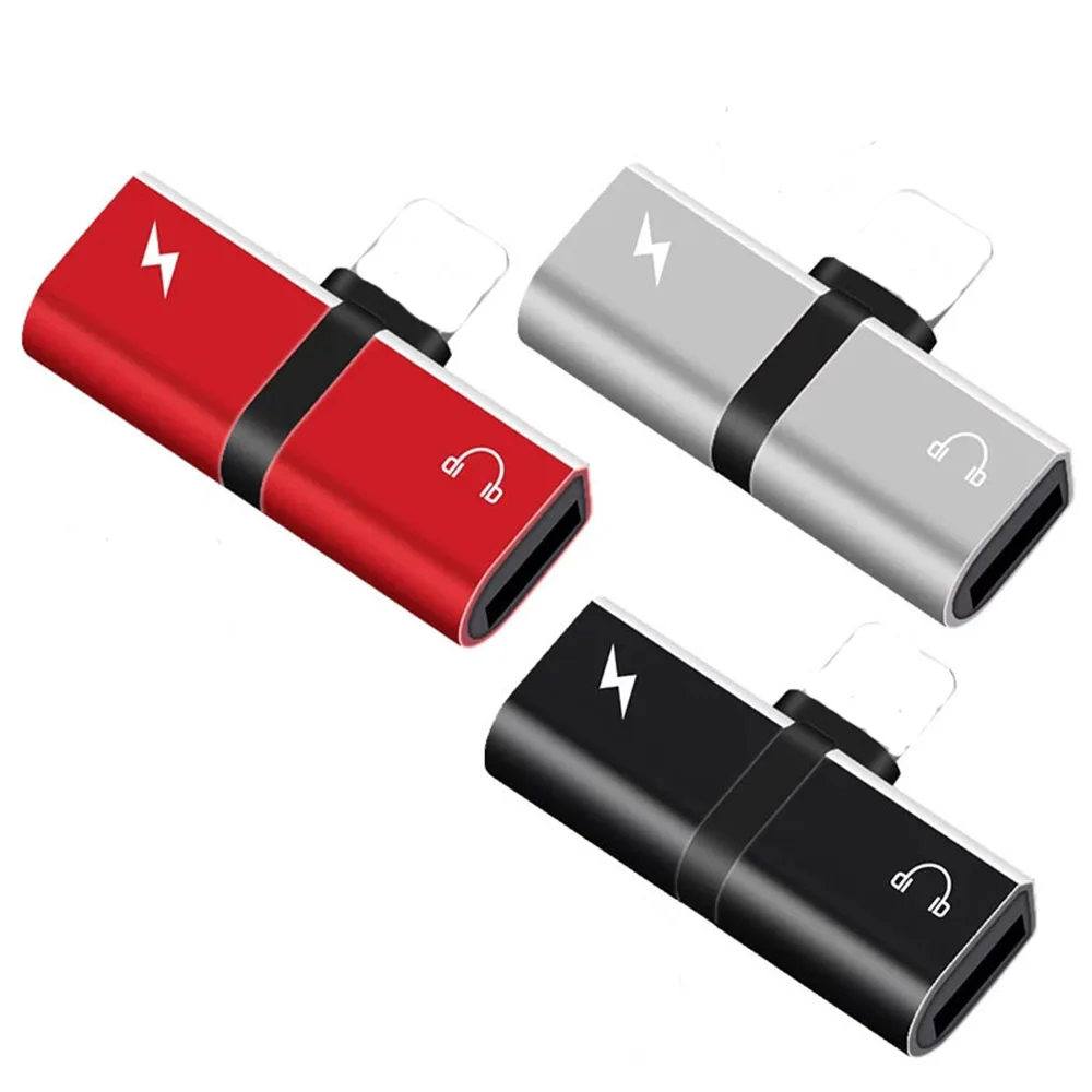 Kopen Voor 2 Licht ing Audio Converter Splitter Oortelefoon Jack Aux Kabel audio adapter voor iphone 7 8 plus X Audio + opladen + Call