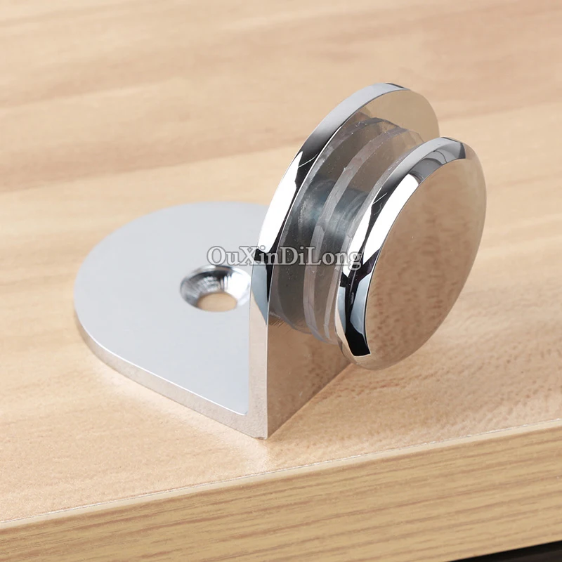 Top Designed 8PCS Brass Shower Glass Clamps Clips 90 Degree Wall to