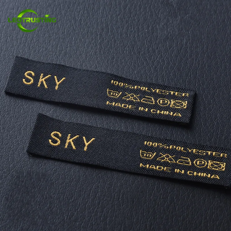 1000 шт. тканые этикетки для одежды с вышивкой|woven clothing labels|clothing brand labelsclothing labels |