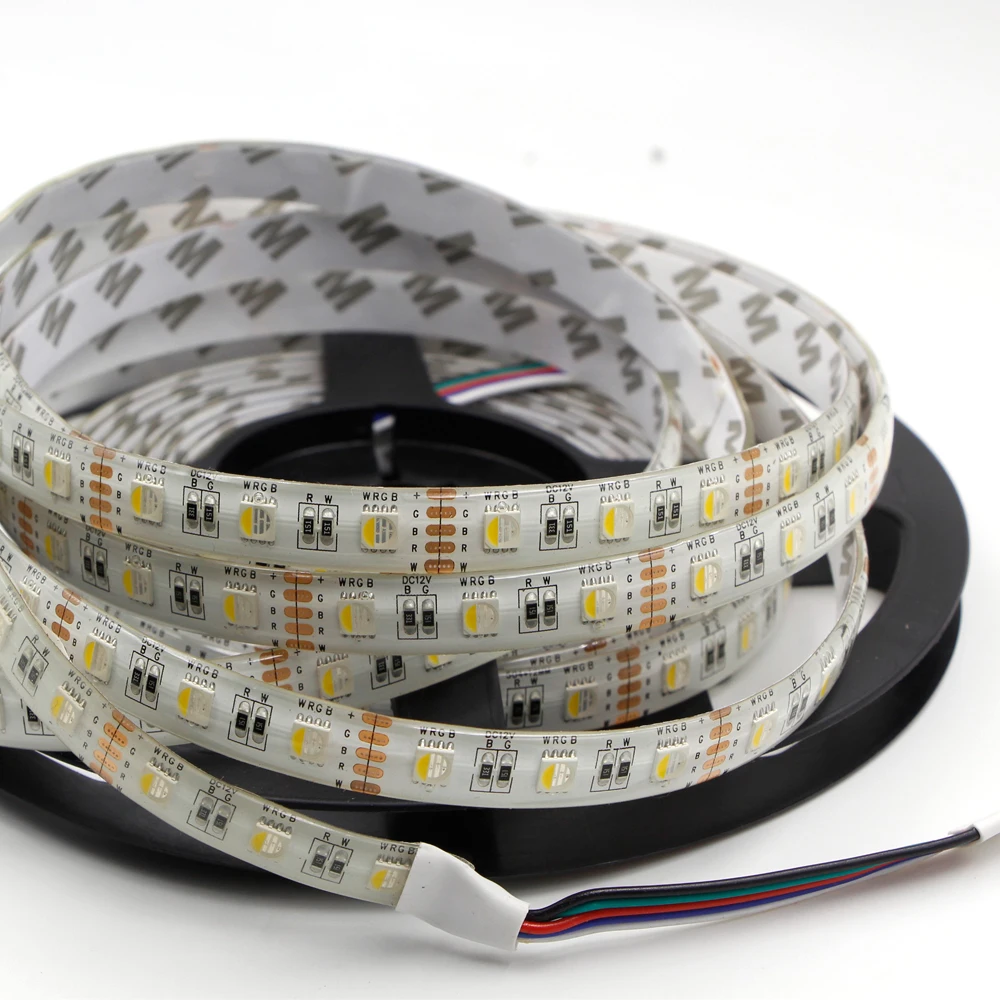 

5m RGBW 4in1 chip LED strip Light Waterproof RGB + White / warm white 5050 SMD Tape christmas string Diode Holiday lamp 12V 24V