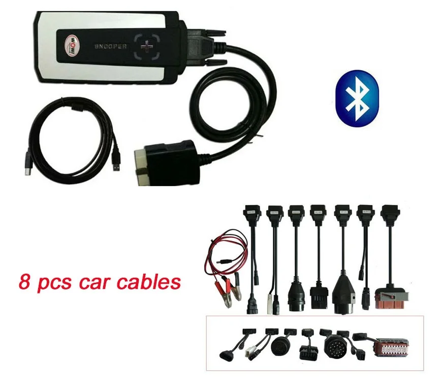 

DHL+2018 Released WOW CDP SNOOPER V5.008r2/2015.r3 with keygen bluetooth new vci VD tcs cdp pro Scanner+8 full set car cables