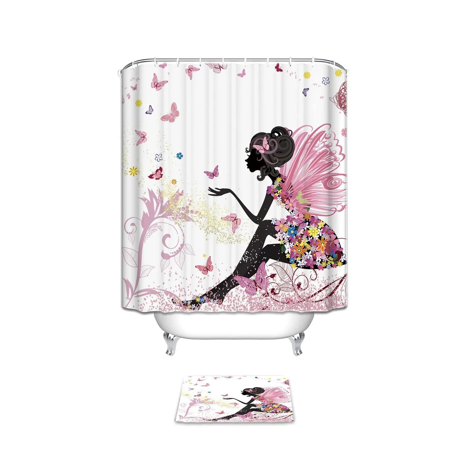 Pink Butterfly Bathroom Accessories