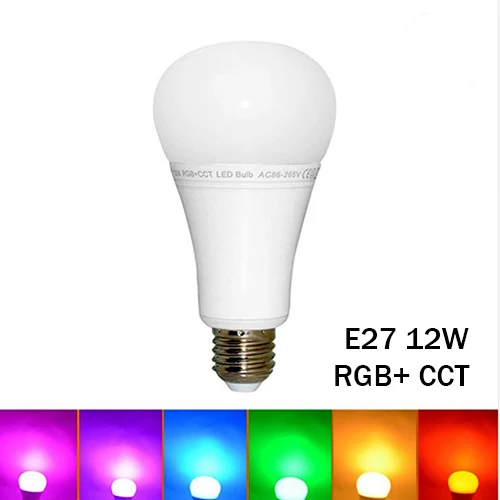 Mi светильник E27 6 Вт 9 Вт 12 Вт RGB+ CCT светодиодный лампы GU10 MR4W E14 E27 с регулируемой яркостью беспроводной светильник с дистанционным управлением Mi - Испускаемый цвет: E27 12W RGBCCT