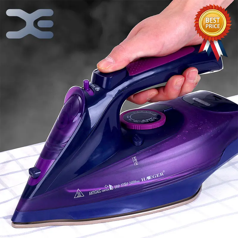 

2 Colors 2400W Handheld Wireless Portable Electric Steam Iron For Clothes High Quality Ceramic Soleplate HA-1210