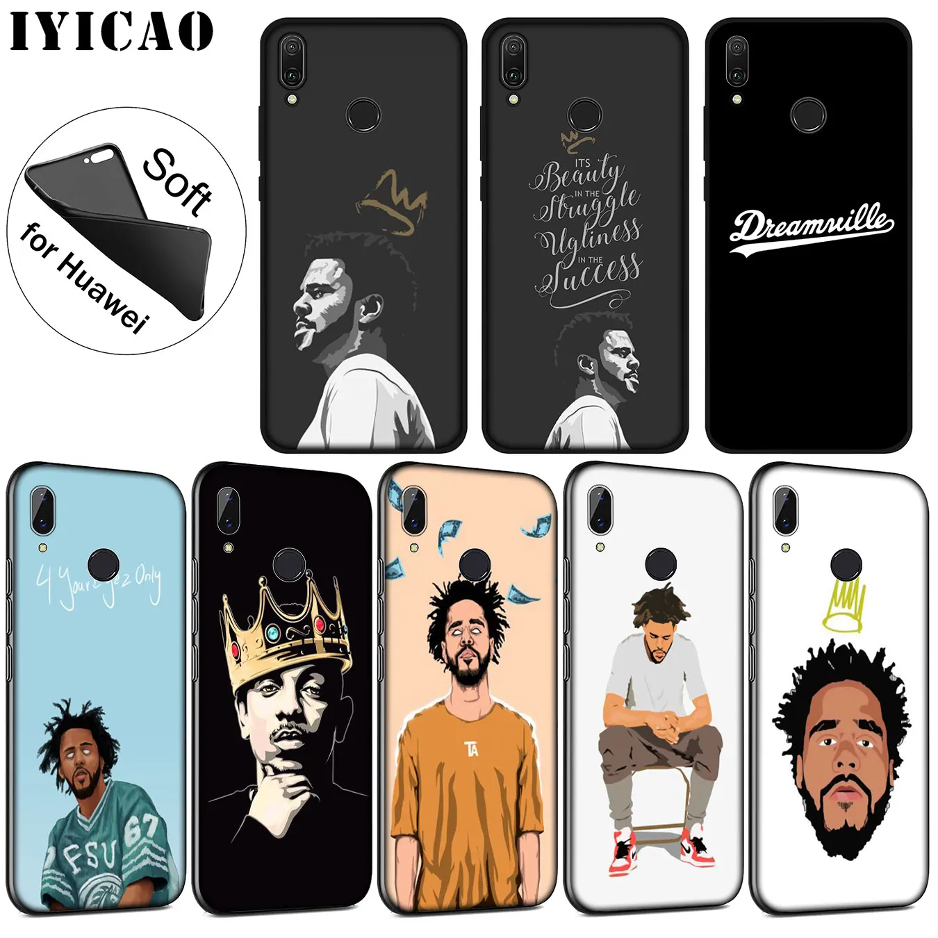 IYICAO Dreamville J.COLE J COLE Soft Silicone Case for Huawei P30 P20 Pro P10 P9 P8 Lite Mini 2017 2016 P smart Z 2019 Cover |