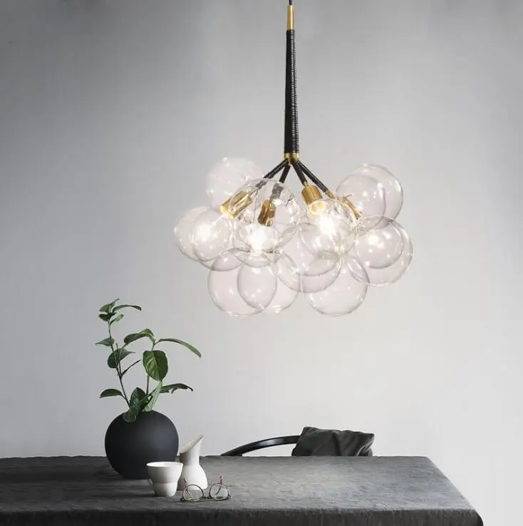 

Postmodern minimalist creative living room dandelion chandelier glass ball restaurant cafe creative clothing store chandelier