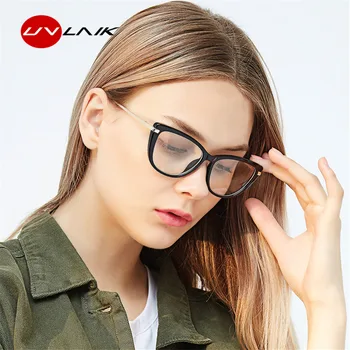 

UVLAIK Ultra light Optical Eyeglasses Frame Men Women Brand Cat Eye Glasses for Myopia Eyes High Quality Spectacle Frame UV400