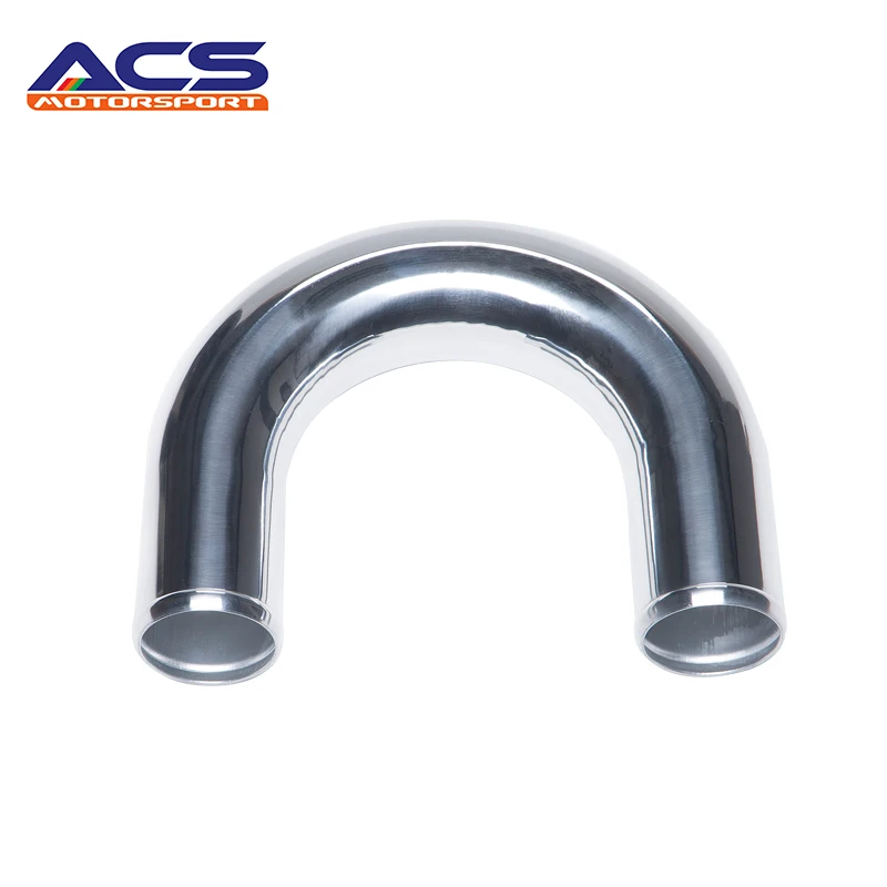 AUTOREFITTING Universal Polished 450mm Length 2.5"In/Outlet 180 Degree