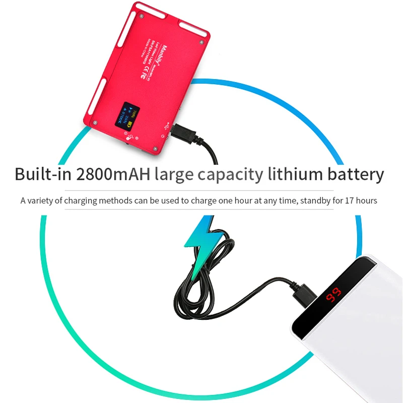  Manbily MFL-03 3500-5700K Mini LED Video Camera Light Dimmable 96 LED Photographic Lighting Lamp fo - 32962863061