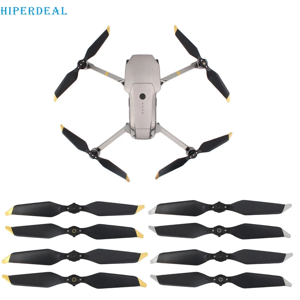 HIPERDEAL 2 пары DJI Mavic Pro Platinum 8331 малошумные быстросъемные пропеллеры золотые и серебряные для DJI Mavic Pro# M