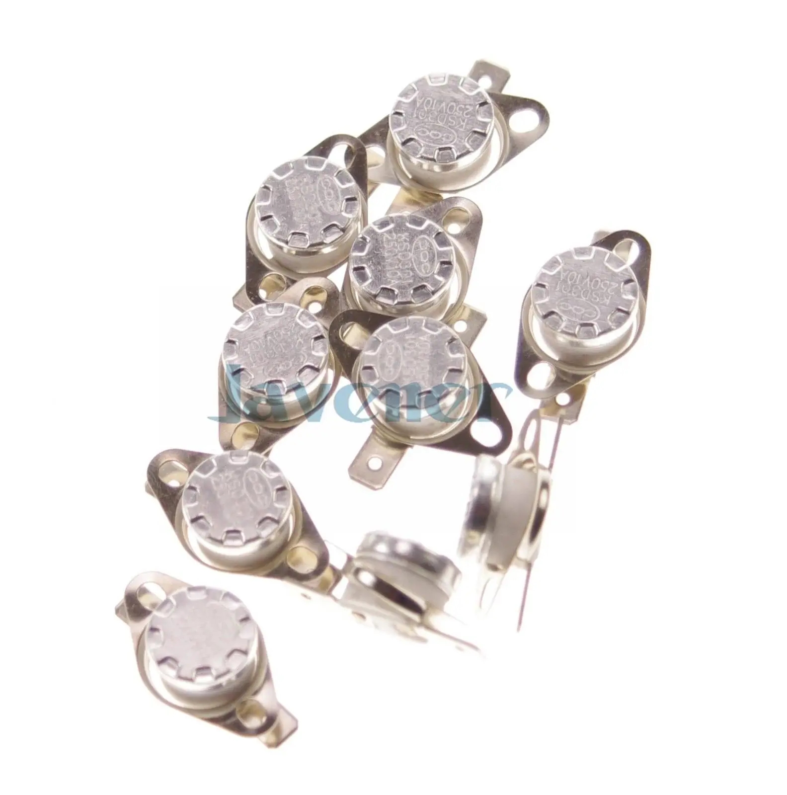 

10pcs 30 to 130 Degree C 10A 250V Normal Open Temperature Switch Thermostat Controllor KSD301